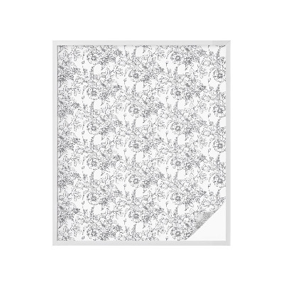 Neprůhledná fólie na sklo dveří Květinová elegance