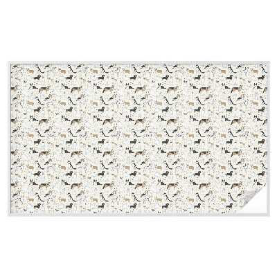 Neprůhledná fólie na sklo dveří Psí vzory