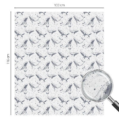 Dekorativní mléčná fólie na sklo Mořští tvorové