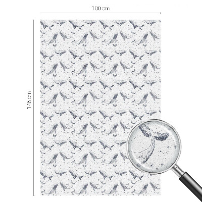 Dekorativní mléčná fólie na sklo Mořští tvorové