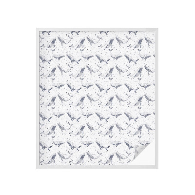 Dekorativní mléčná fólie na sklo Mořští tvorové