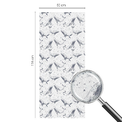 Dekorativní mléčná fólie na sklo Mořští tvorové