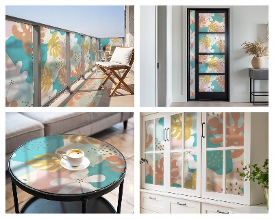 Privátní fólie na okno vitráž Exotická příroda