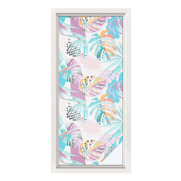 Neprůhledná fólie na sklo dveří Abstraktní džungle