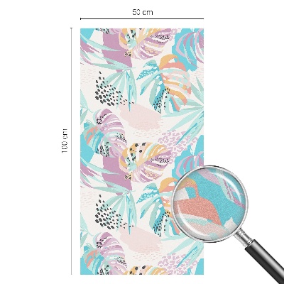 Neprůhledná fólie na sklo dveří Abstraktní džungle