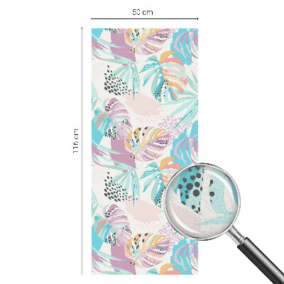 Neprůhledná fólie na sklo dveří Abstraktní džungle