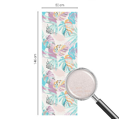 Neprůhledná fólie na sklo dveří Abstraktní džungle