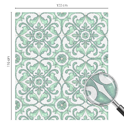 Neprůhledná fólie na sklo dveří Zelená symetrie