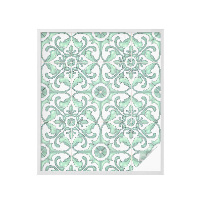 Neprůhledná fólie na sklo dveří Zelená symetrie