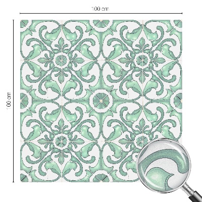 Neprůhledná fólie na sklo dveří Zelená symetrie