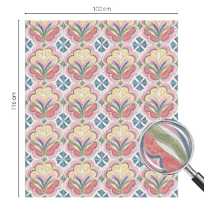 Dekorativní mléčná fólie na sklo Květinové vzory