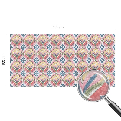 Dekorativní mléčná fólie na sklo Květinové vzory