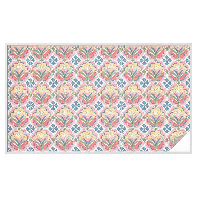 Dekorativní mléčná fólie na sklo Květinové vzory