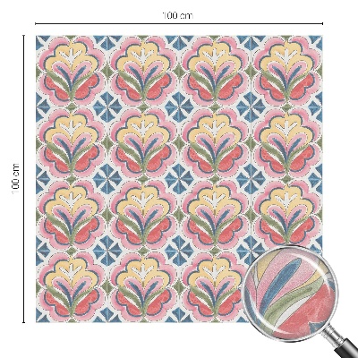 Dekorativní mléčná fólie na sklo Květinové vzory