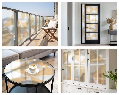 Zatmavovací fólie na okna Geometrické trojúhelníky