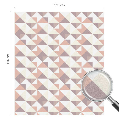 Dekorativní mléčná fólie na sklo Moderní trojúhelníky