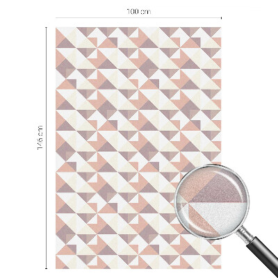 Dekorativní mléčná fólie na sklo Moderní trojúhelníky