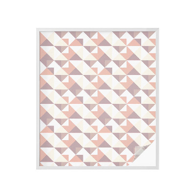 Dekorativní mléčná fólie na sklo Moderní trojúhelníky