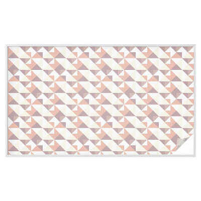 Dekorativní mléčná fólie na sklo Moderní trojúhelníky