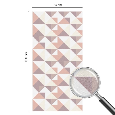 Dekorativní mléčná fólie na sklo Moderní trojúhelníky