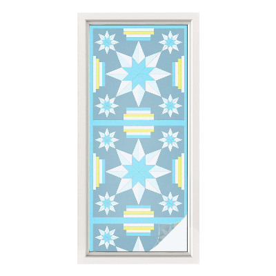 Privátní fólie na okno vitráž Hvězdný vzor