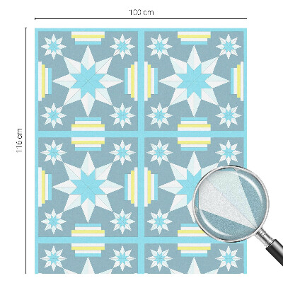 Privátní fólie na okno vitráž Hvězdný vzor