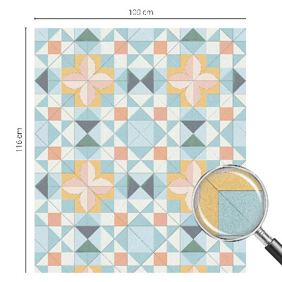 Privátní fólie na okno vitráž Barevná geometrie