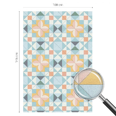 Privátní fólie na okno vitráž Barevná geometrie