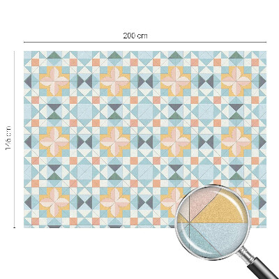 Privátní fólie na okno vitráž Barevná geometrie