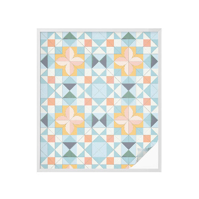 Privátní fólie na okno vitráž Barevná geometrie