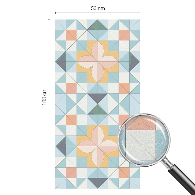 Privátní fólie na okno vitráž Barevná geometrie