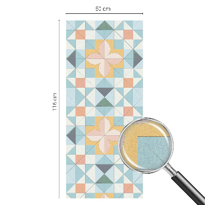 Privátní fólie na okno vitráž Barevná geometrie