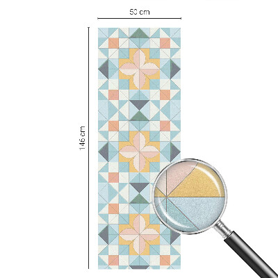 Privátní fólie na okno vitráž Barevná geometrie