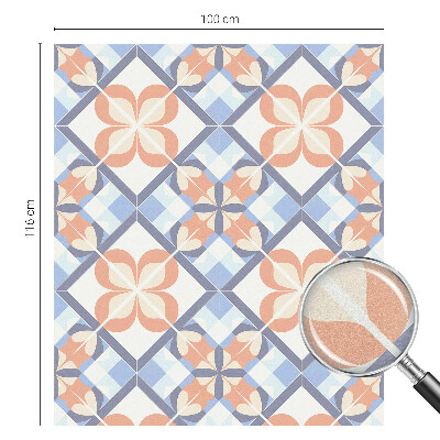 Dekorativní mléčná fólie na sklo Květinový vzor