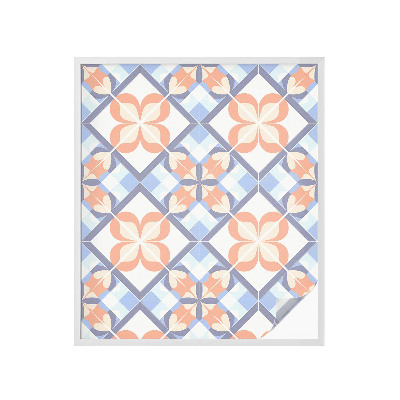 Dekorativní mléčná fólie na sklo Květinový vzor