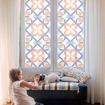 Dekorativní mléčná fólie na sklo Květinový vzor