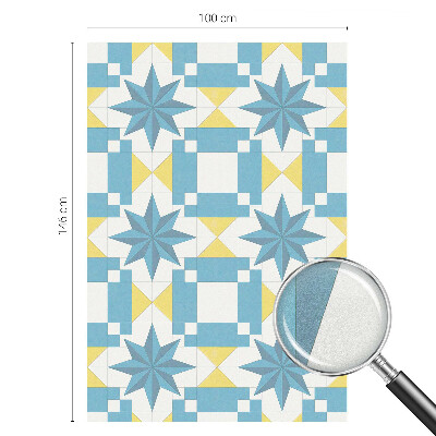 Privátní fólie na okno vitráž Modré hvězdy