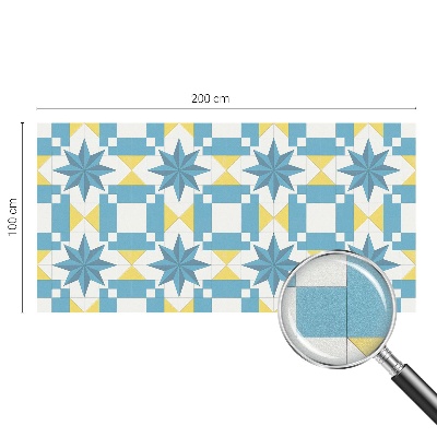 Privátní fólie na okno vitráž Modré hvězdy