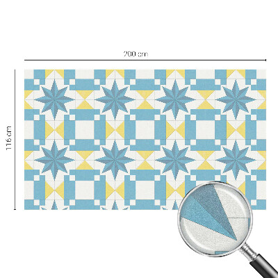 Privátní fólie na okno vitráž Modré hvězdy