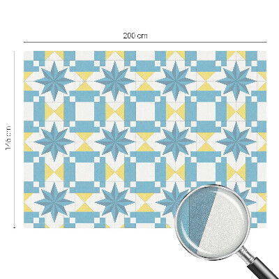 Privátní fólie na okno vitráž Modré hvězdy