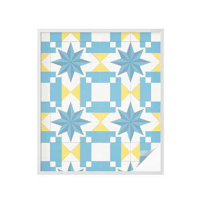 Privátní fólie na okno vitráž Modré hvězdy