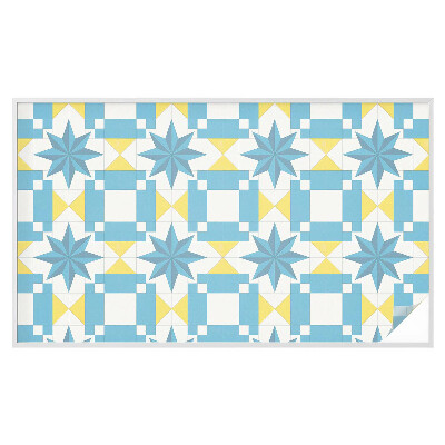 Privátní fólie na okno vitráž Modré hvězdy