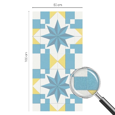 Privátní fólie na okno vitráž Modré hvězdy