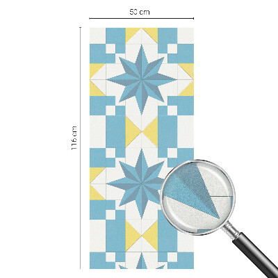 Privátní fólie na okno vitráž Modré hvězdy