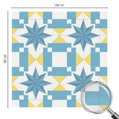 Privátní fólie na okno vitráž Modré hvězdy