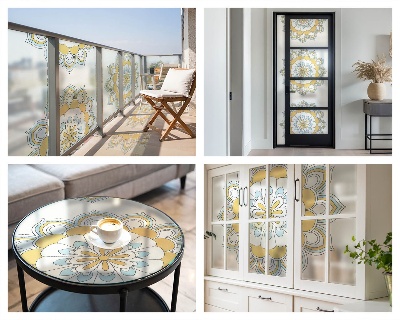 Protisluneční fólie na okna Barevné mandaly