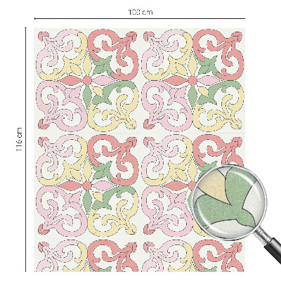 Privátní fólie na okno vitráž Květinové ornamenty