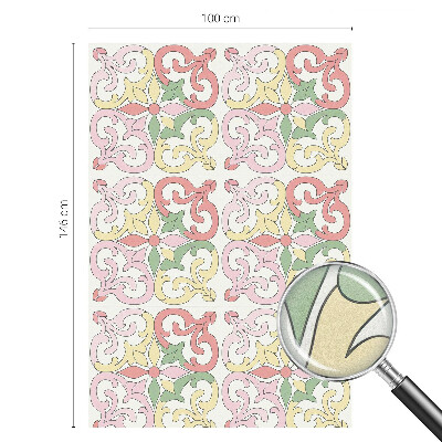 Privátní fólie na okno vitráž Květinové ornamenty