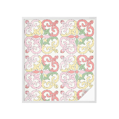 Privátní fólie na okno vitráž Květinové ornamenty