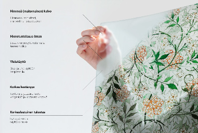 Privátní fólie na okno vitráž Květinové ornamenty